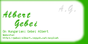 albert gebei business card